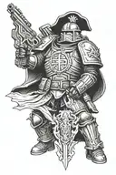 Warhmmer 40k IMPERIAL guard tattoo design idea
