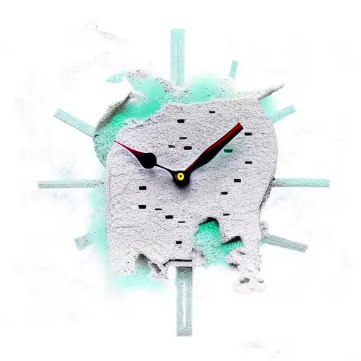 Melted clock (You Are Enough) tattoo design idea