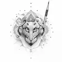 text: Nora tattoo design idea