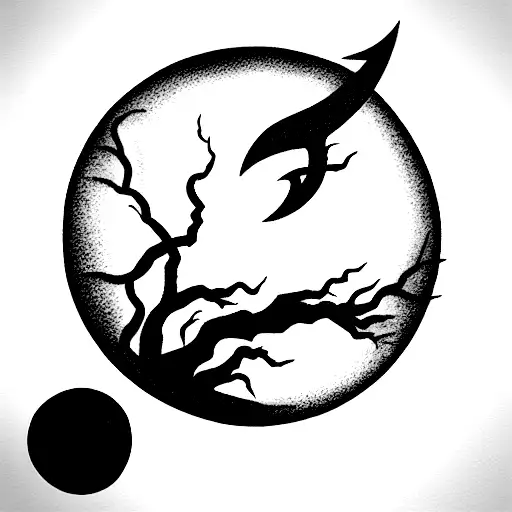 castlevania with moon tattoo design idea