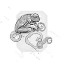 chameleon tattoo design idea