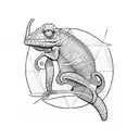 chameleon tattoo design idea