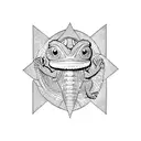 chameleon tattoo design idea