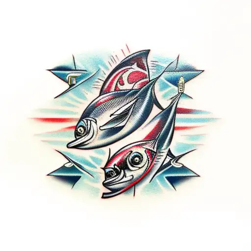 tuna fish tattoo design idea