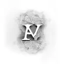 initials T and V tattoo design idea