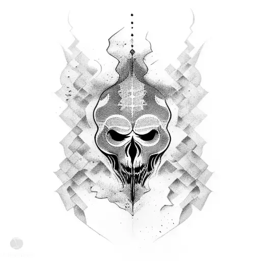 rorschach tattoo design idea