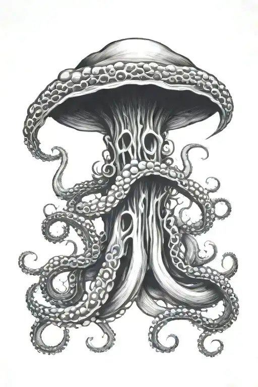 kraken tentacles emerging tattoo design idea
