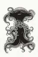 kraken tentacles emerging tattoo design idea