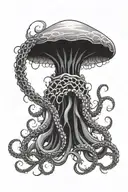 kraken tentacles emerging tattoo design idea