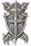 knights Templar shield templar cross tattoo design idea