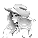 cowgirl riding bomb tattoo design idea