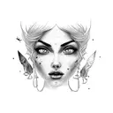 cowgirl riding a bomb tattoo design idea