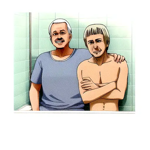 Andrés Manuel López Obrador con Luis Miguel en traje de baño  tattoo design idea