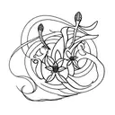 snowdrop flower and Capricorn zodiac  tattoo design idea