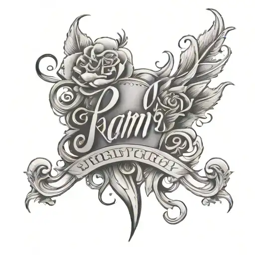 name written tattoo design idea