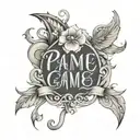 name written tattoo design idea