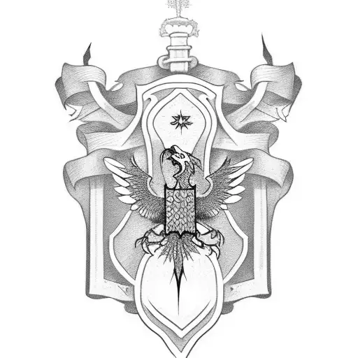 design a coat of arms for my family with a hazelnut tattoo design idea