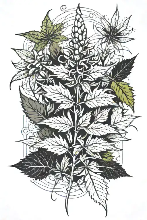 weed joint tattoo design idea