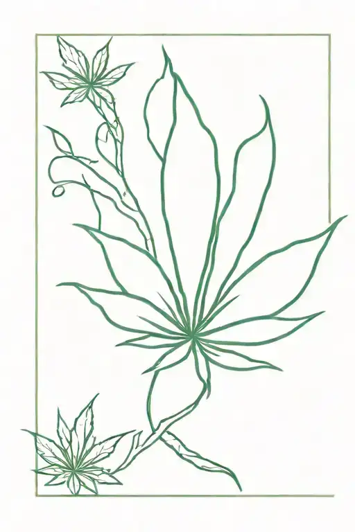 weed 420 tattoo design idea