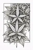 weed joint tattoo design idea