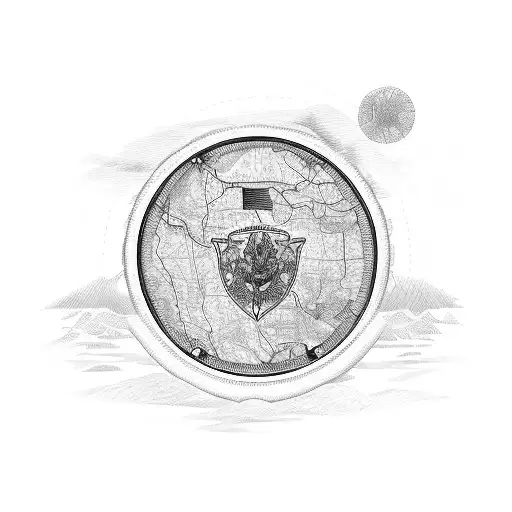 A map of Indiana with motorcycle tire tracks crisscrossing the state tattoo design idea