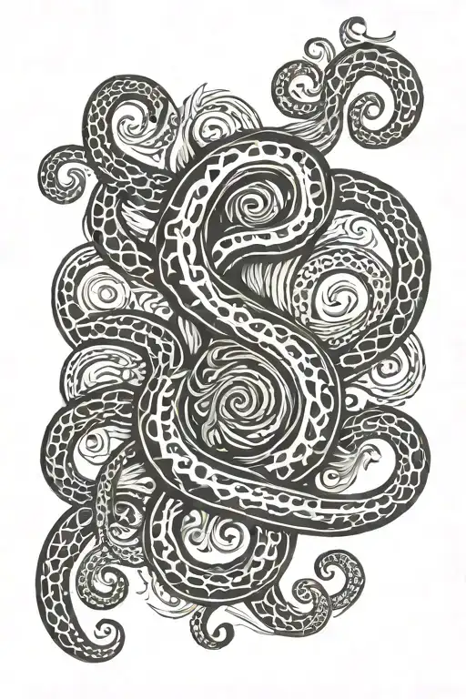 Tentacles spiral into the circle of the arm tattoo tattoo design idea