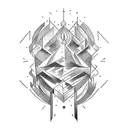  A captivating abstract representation of the blacksmith's legacy in a tattoo design. The concept explores bold, fluid f tattoo design idea