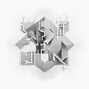  A captivating abstract representation of the blacksmith's legacy in a tattoo design. The concept explores bold, fluid f tattoo design idea