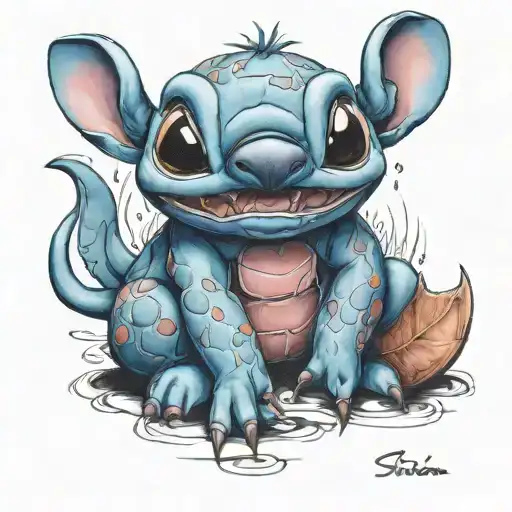 lilo as stich  tattoo design idea