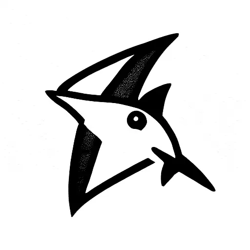 business shark with hat tattoo design idea