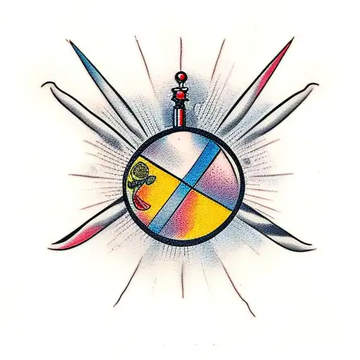 martini tattoo design idea