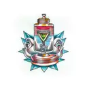 martini tattoo design idea