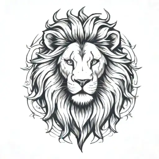 - **Central Figure**: Envision a powerful lion, the symbol of Leo, as the central figure. This lion stands regally, exud tattoo design idea