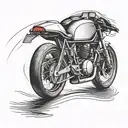 Create a tattoo of a sleek bike racing around the curves of the Barcelone track tattoo design idea