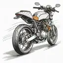 Create a tattoo of a sleek bike racing around the curves of the Barcelone track tattoo design idea