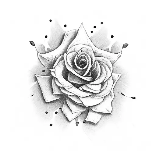 Flower and beatle tattoo design idea