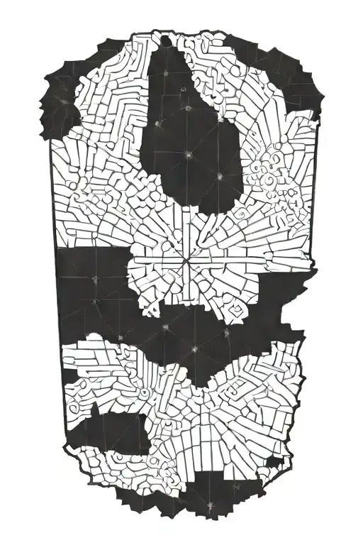 outline of the state of Indiana  tattoo design idea