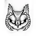 Owl and all seeing eye  tattoo design idea