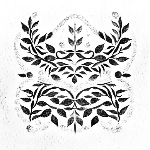 laurel wreath 200° tattoo design idea