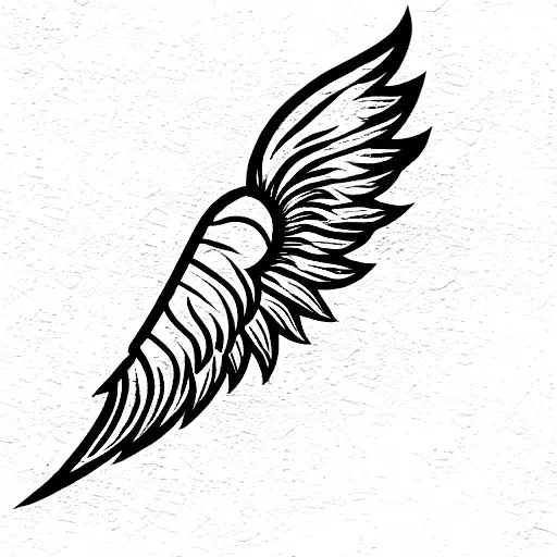 Wings with a texts "Sun takii mä haluun olla MVP" and a year "1977" tattoo design idea