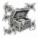 Pandora's box tattoo design idea