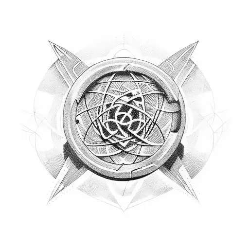 atom tattoo design idea