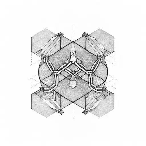 atom tattoo design idea