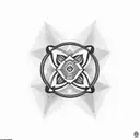 atom tattoo design idea