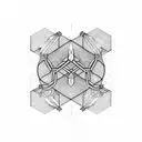 atom tattoo design idea