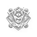 atom tattoo design idea