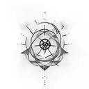 atom tattoo design idea