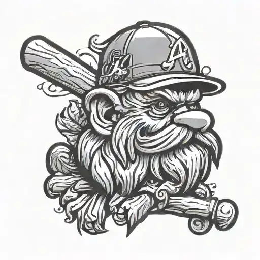 Atlanta Braves Lawn Gnome tattoo design idea