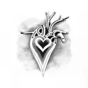 steno fallot heart tattoo design idea