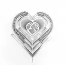 steno fallot heart tattoo design idea